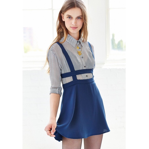 Urban Outfitters Dresses & Skirts - Urban Outfitters blue Suspender Cage Overall Skirt